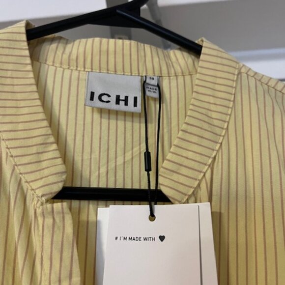 Yellow Striped Shirt Dress - Picture 2 of 6